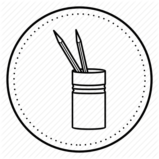 512x512 Draw, Edit, Editor, Pencil Cup, Pencils, Writer Icon