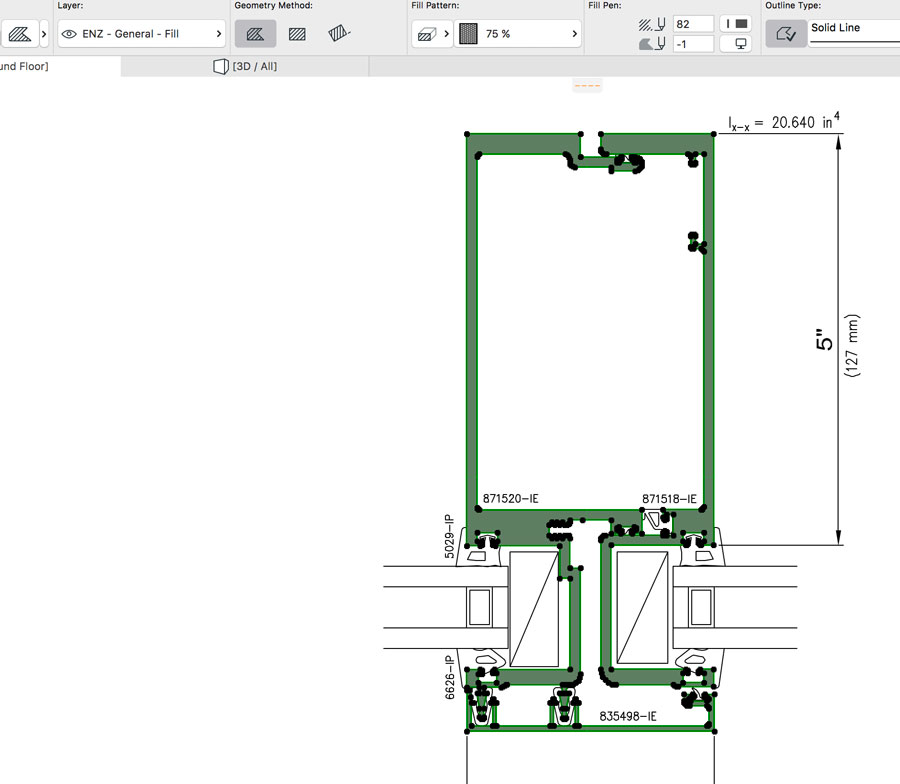 900x784 Library Parts Curtain Wall Frame Caps Enzyme