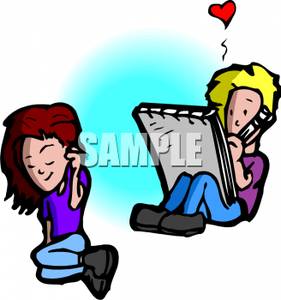 281x300 Clipart Picture A Boy Drawing A Sketch Of A Girl He Likes