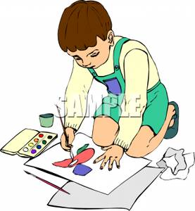 277x300 A Boy Drawing Artwork