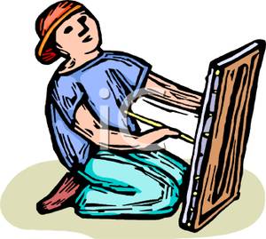 300x269 A Boy Drawing On An Easel