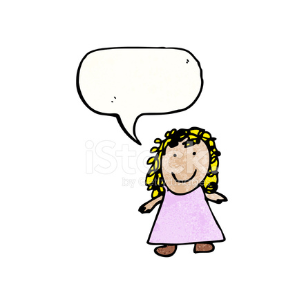 440x440 Child's Drawing Of A Girl Stock Vector