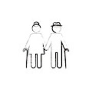 180x180 Grandparents Icon Vector Retro Illustration Of A Hand Drawing