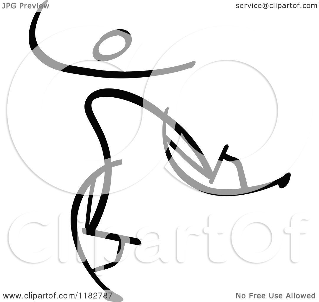 1080x1024 Clipart Of A Black And White Stick Drawing Of A Person