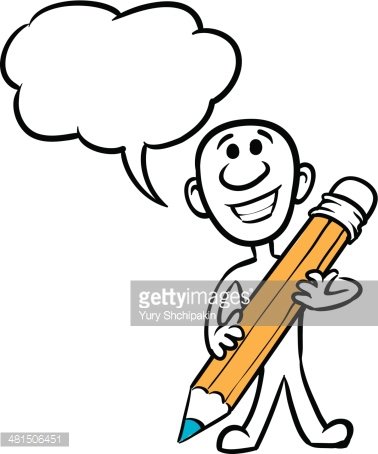 378x454 Doodle Small Person Drawing With Pencil Premium Clipart