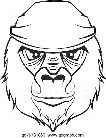 359x470 Gorilla Drawing Gorilla Drawing Easy