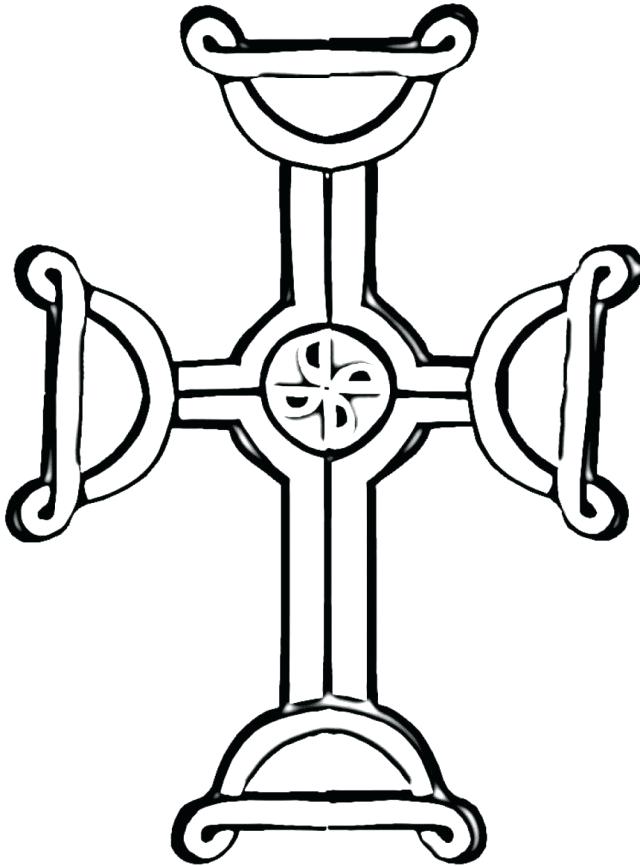 640x866 Crosses To Color How To Draw A Cross Step
