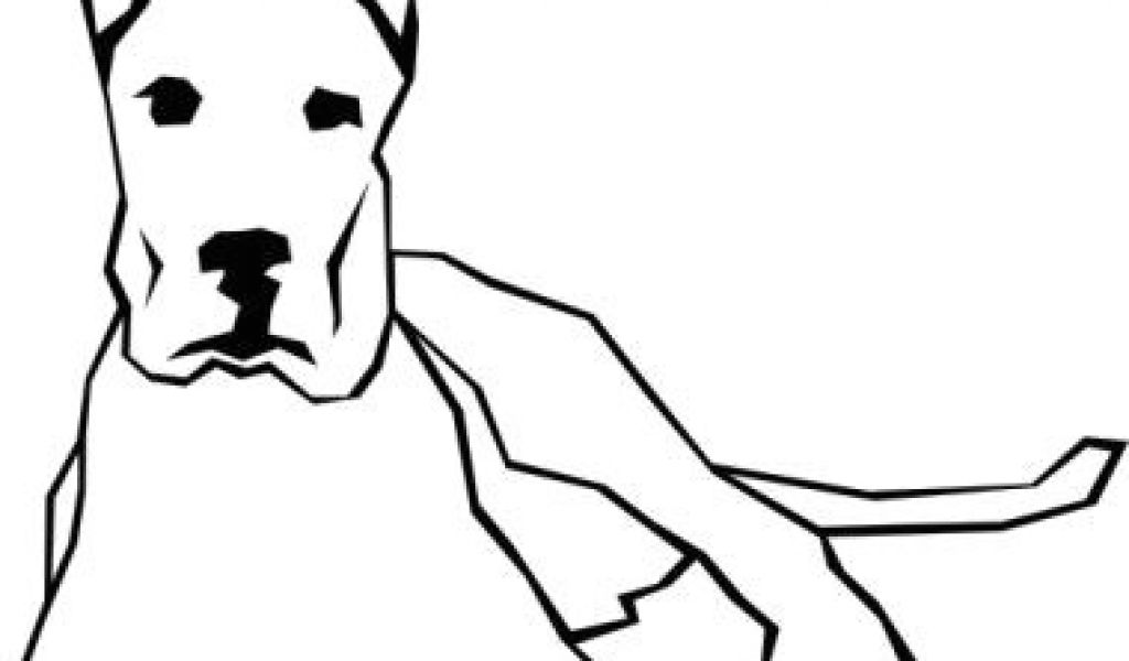 1024x600 Simple Line Drawing Of A Dog Dog Simple Drawing Clip Art Dogs