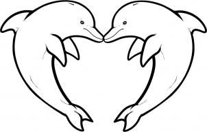 302x193 How To Draw Love Dolphins, Dolphin Heart Step Christmas
