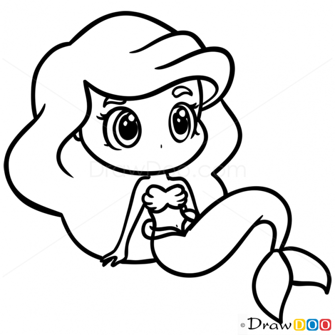 665x665 how to draw chibi ariel, mermaids mermaids draw