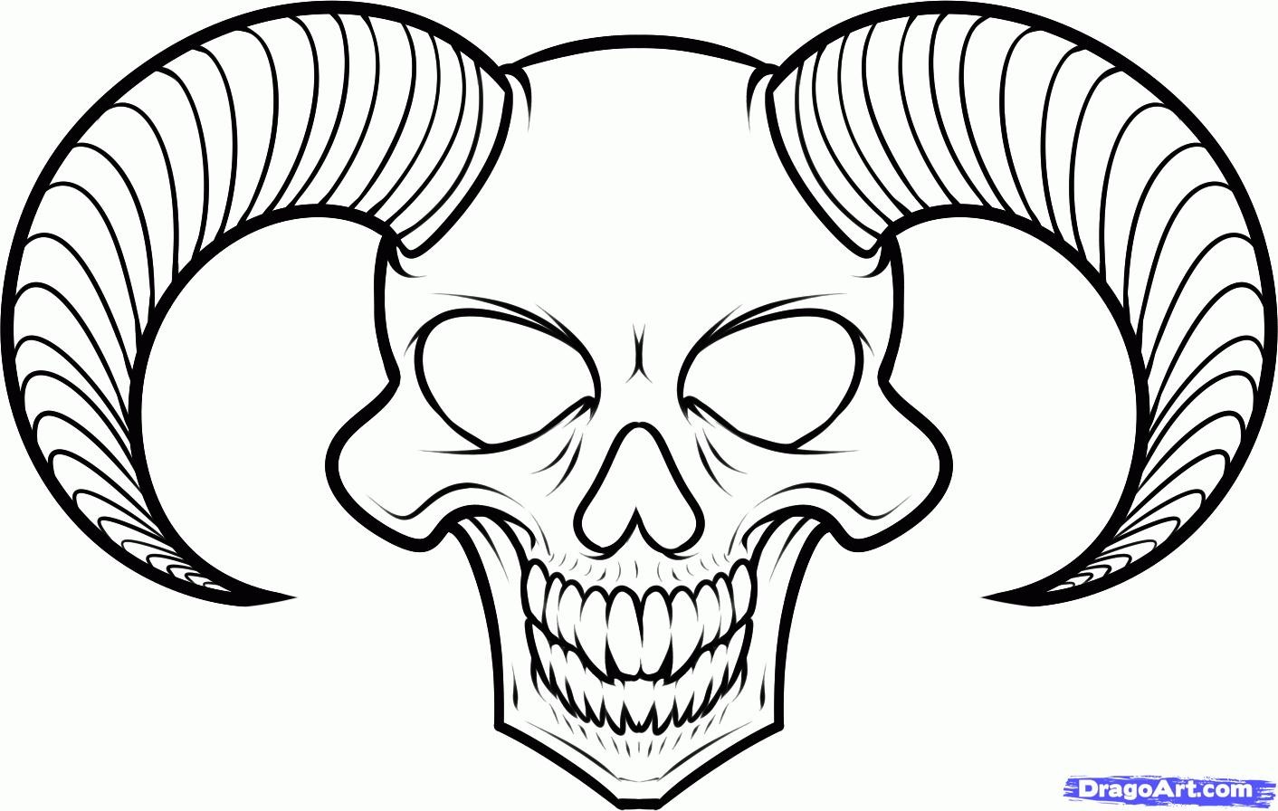 1412x896 Easy Drawings Of Skulls Free Download Clip Art