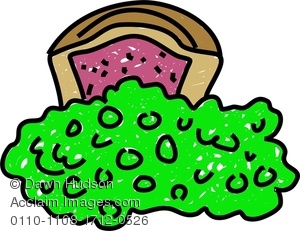 300x231 Clipart Image Of A Whimsical Drawing Of Pie And Peas