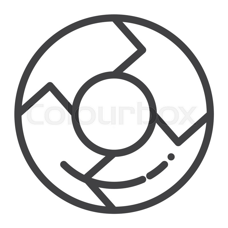 800x800 Financial Pie Chart Line Icon, Outline Stock Vector Colourbox