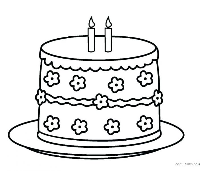 728x602 Piece Of Tasty Chocolate Cake Coloring Pages Flowers For Adults