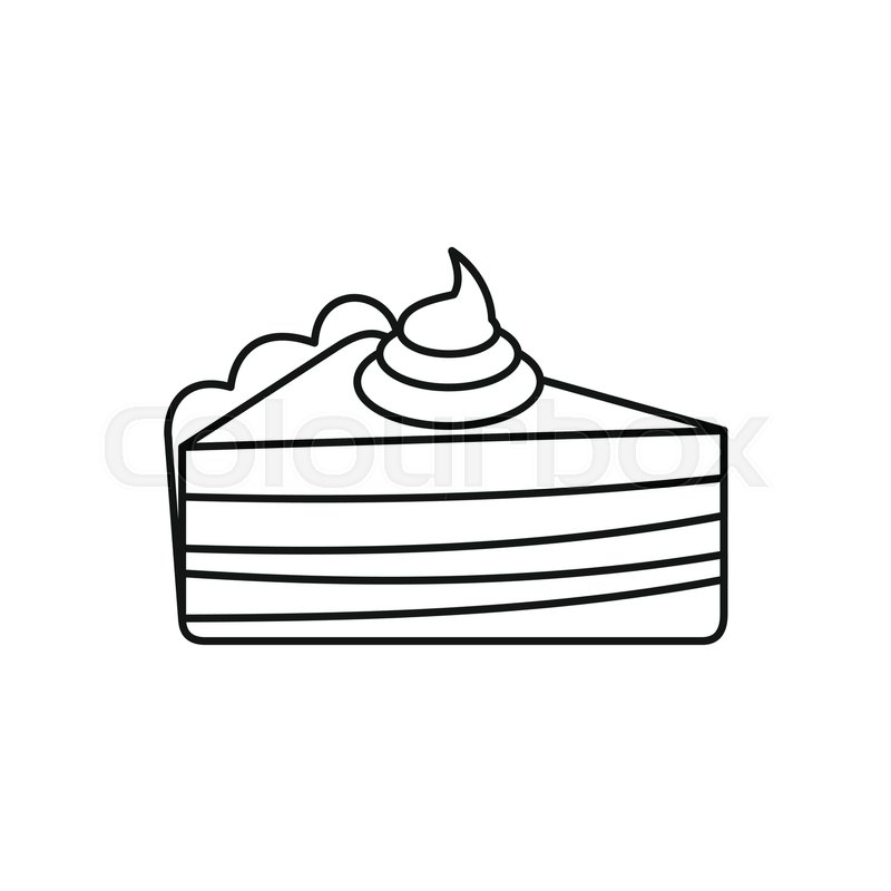 800x800 Piece Of Cake With Cream Icon In Stock Vector Colourbox
