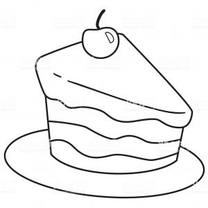 300x300 Stock Illustration Vector Watercolor Pie Piece Cake Can Be Used