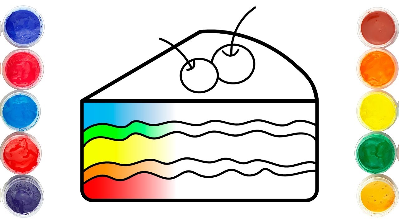 1280x720 Cake For Kids How To Draw And Coloring Piece Of Pie Sake
