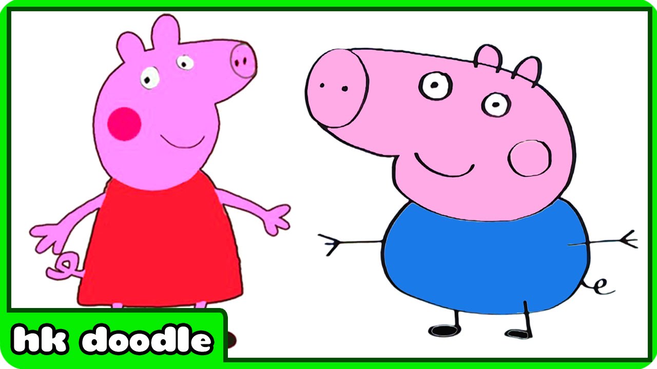 1280x720 How To Draw Peppa Pig Cartoon Drawing Tutorials For Beginners