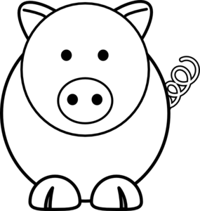 285x300 Pig Drawing Clipart