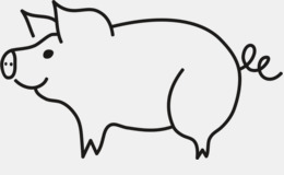 260x160 Download American Yorkshire Pig Drawing Clipart Large White Pig
