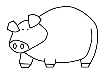 350x250 How To Draw A Pig