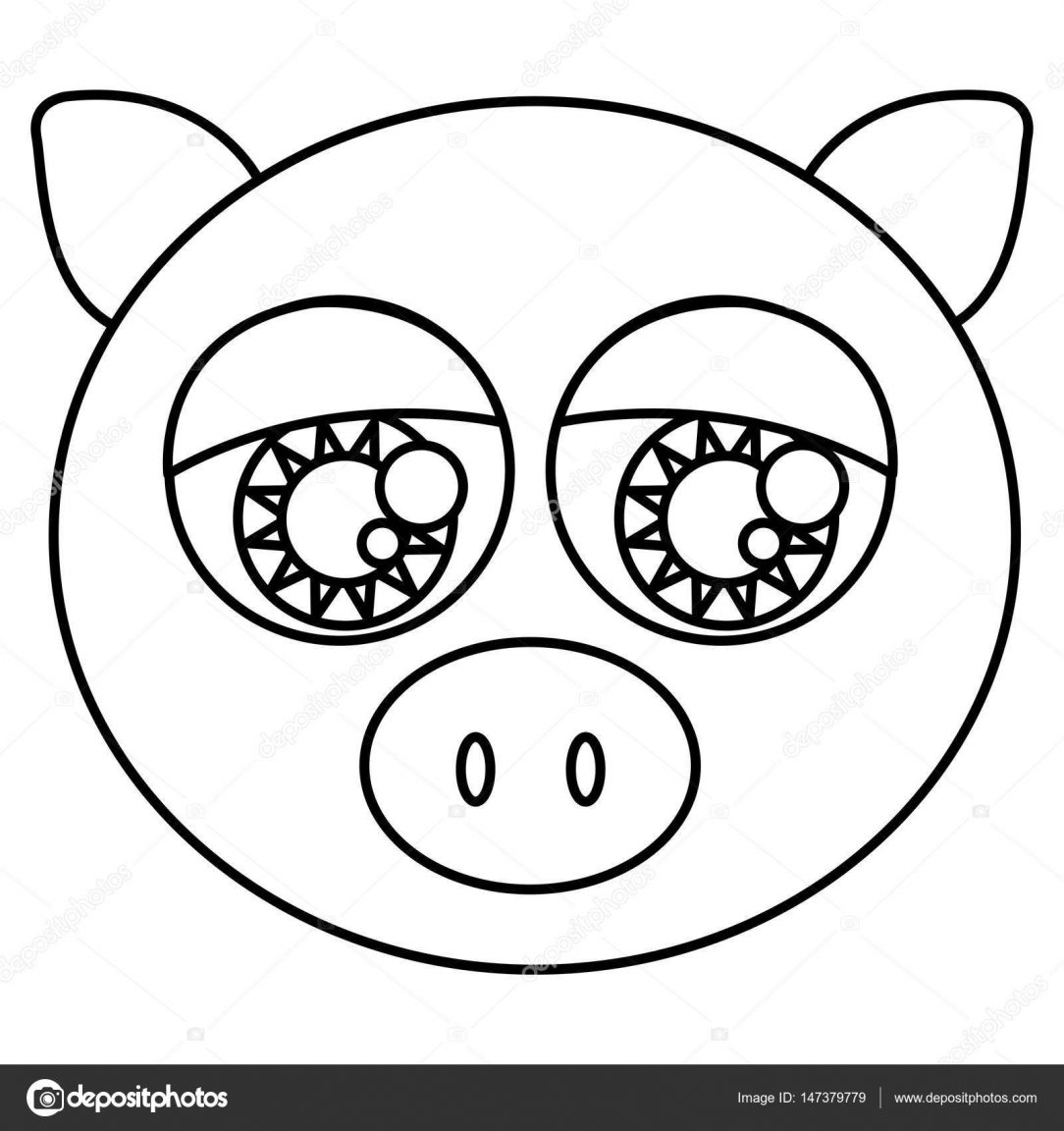 1084x1152 How To Draw A Cute Pig Face Do You Cartoon Step