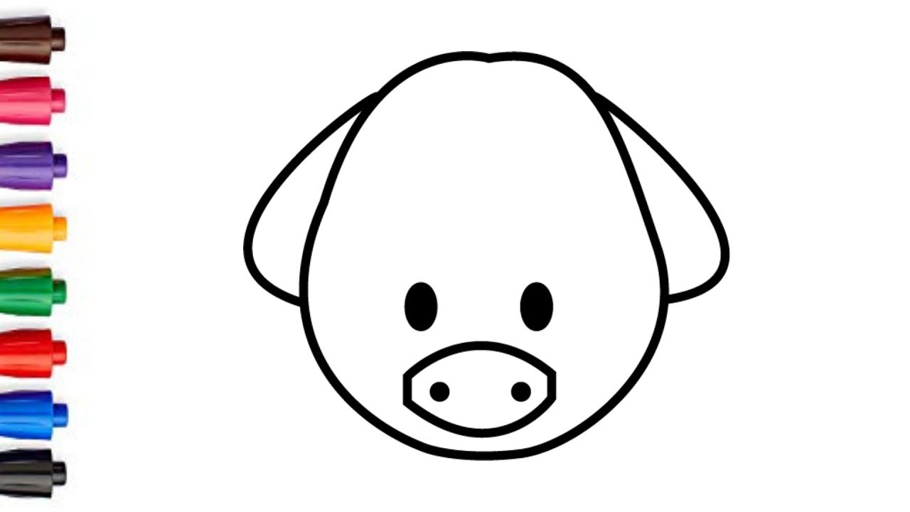 1280x720 How To Draw A Cute Pig Face