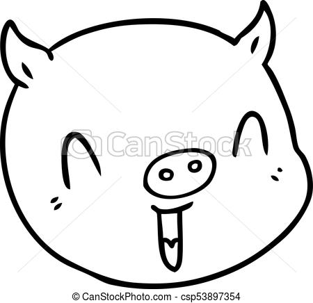 450x436 Cartoon Pig Face Clipart Vector