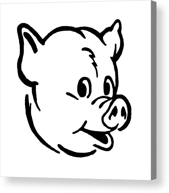 659x750 Pig Head Acrylic Print