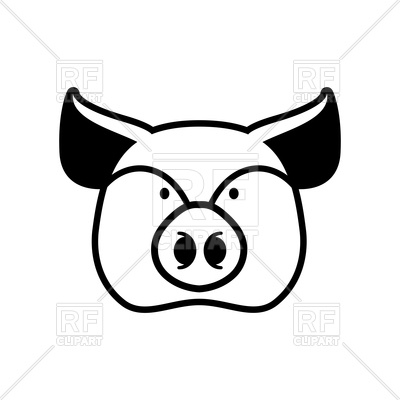 400x400 Pig Head Outline Vector Image Of Plants And Animals Popaukropa