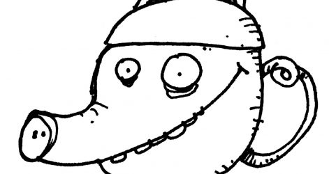 471x250 Cartoon Drawing Of Pig Head Guinea Line A Images Carmi Chaelinn