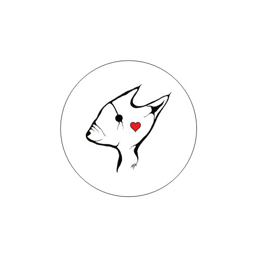 500x500 Foxy Heart Round Sticker
