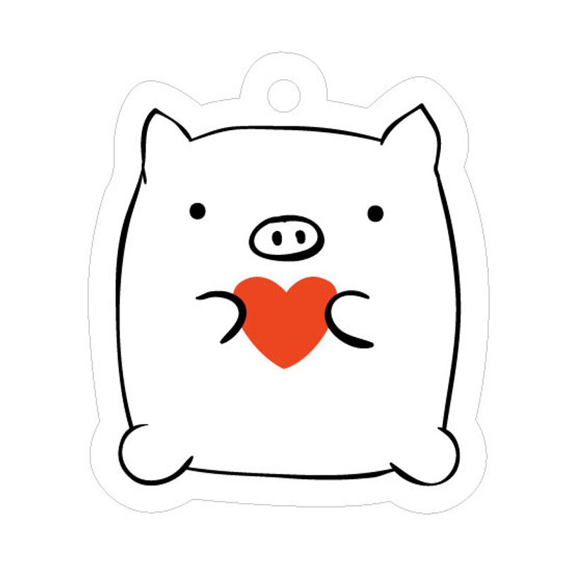 794x794 Heart Pig Charm Etsy