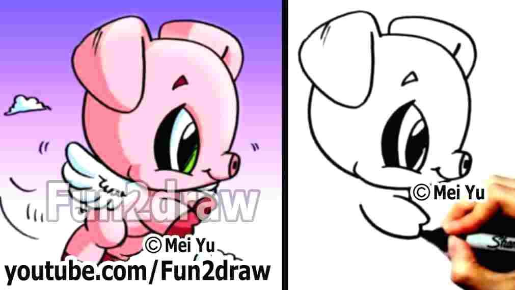 1011x569 How To Draw A Cute Pig Step