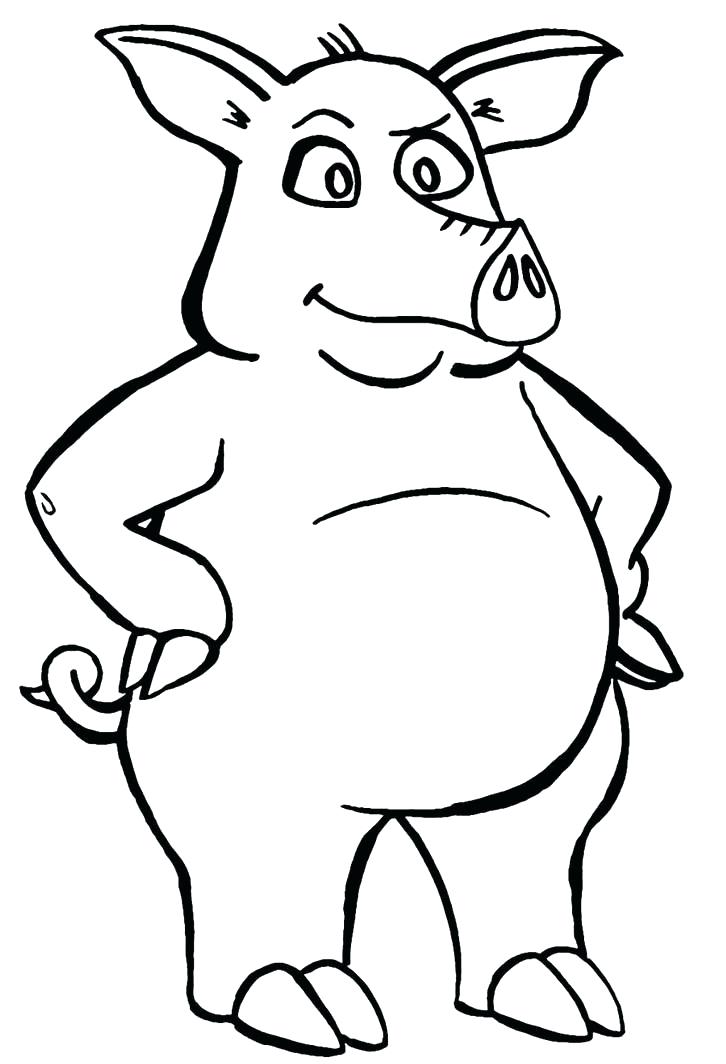 Pig Line Drawing | Free download on ClipArtMag