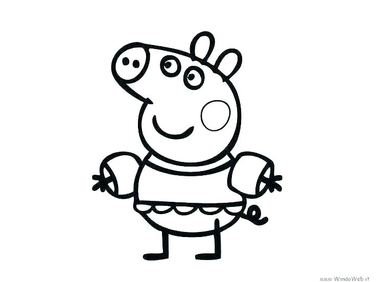 736x552 Pig Outline Peppa Face Image