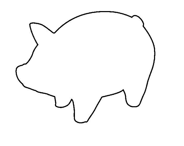 700x554 Pig Outline Template Pig Template To Print Free Outline Drawing