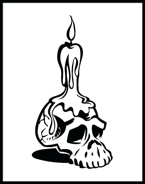 600x759 Candle Drawing Candle Drawing Easy