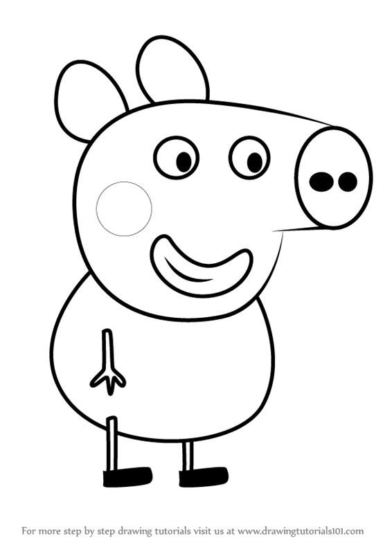 566x800 Learn How To Draw Alexander Pig From Peppa Pig