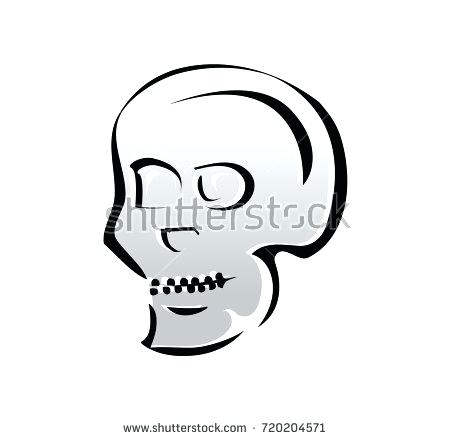 450x440 Outlines Skull Illustration Symbol Design Isolated Stock Vector