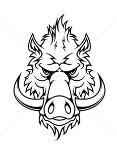 236x313 Z Wild Boar Siluets, Graphic, Tatoo