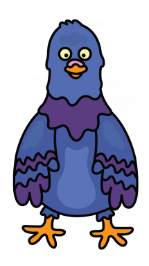 215x382 How To Draw A Domestic Pigeon, Easy Step