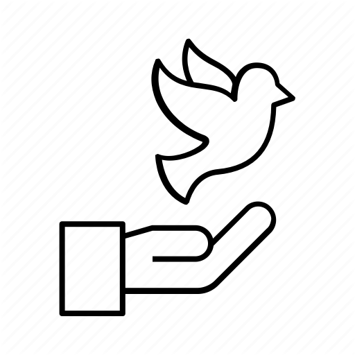 512x512 Bird, Dove, Hand, Love, Peace, Pigeon Icon