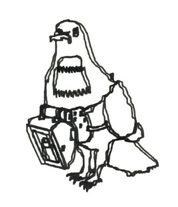 357x415 Carrier Pigeon Outline Pen Plotted Adafruit Industries