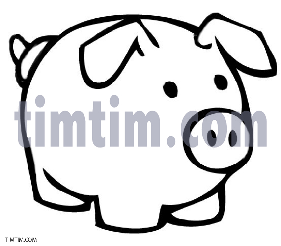 572x501 Free Drawing Of A Piggy Bw From The Category Business Computers