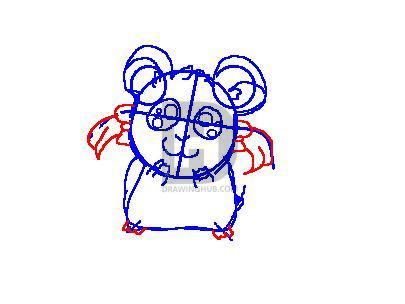 405x304 How To Draw Bijou From Hamtaro, Step
