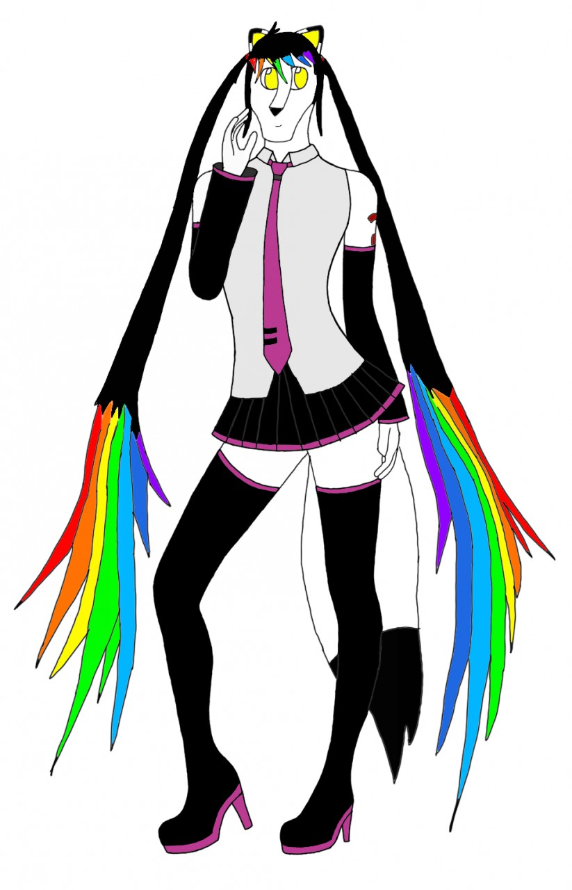 823x1280 Neon With Pigtails!