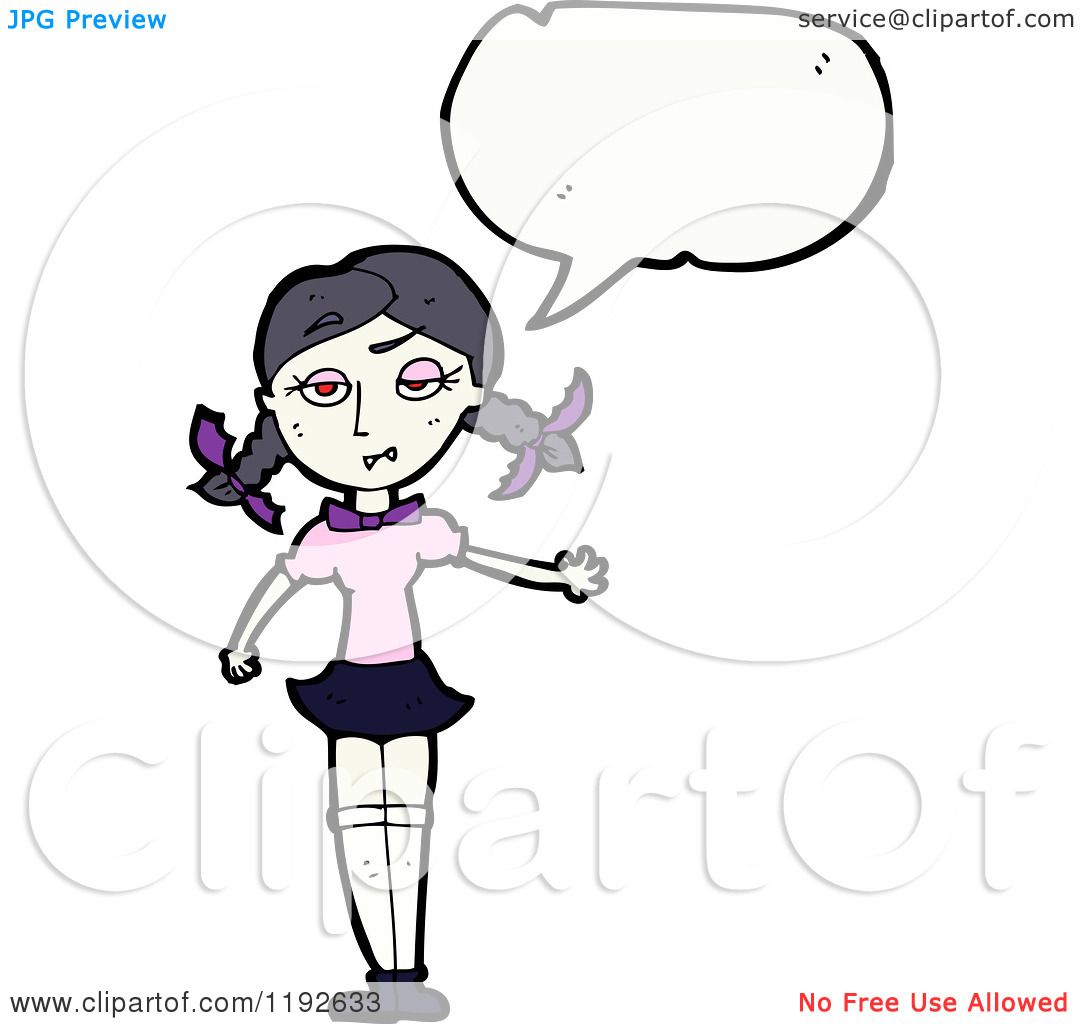 1080x1024 Cartoon Of A Girl In Pigtails Speaking