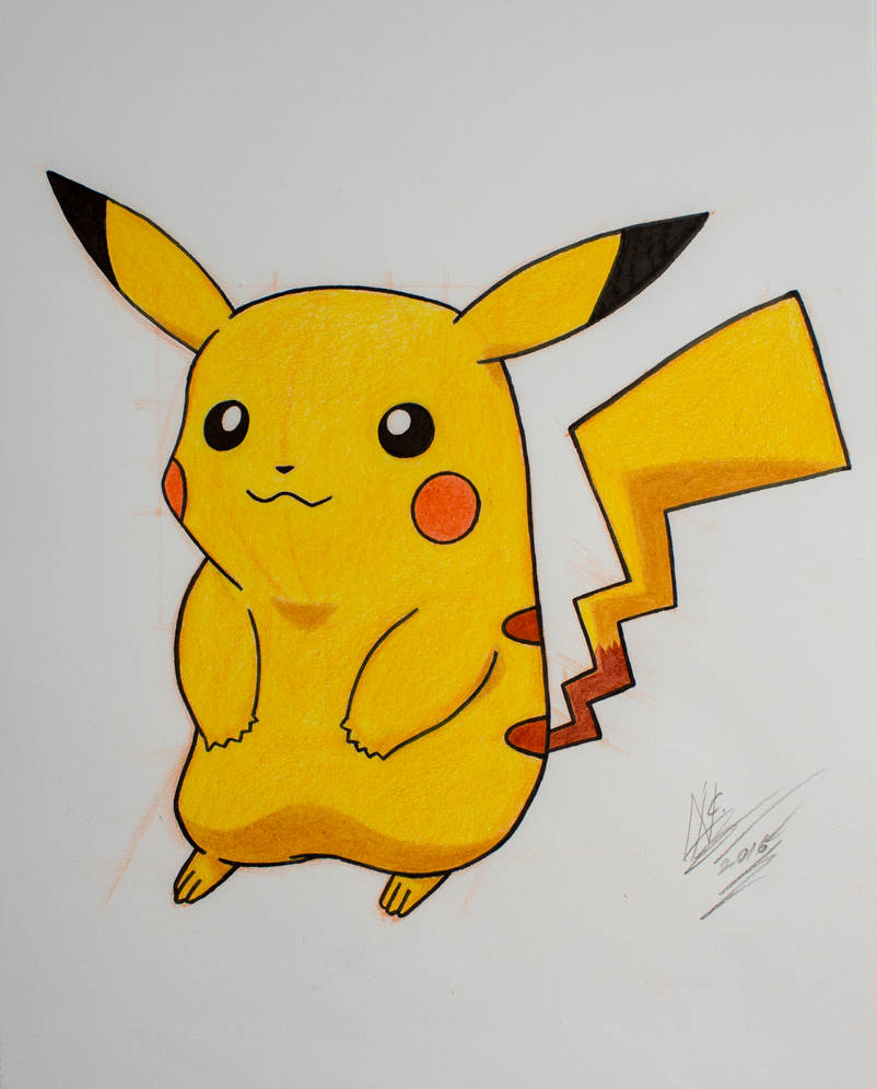 802x996 Pikachu Drawing