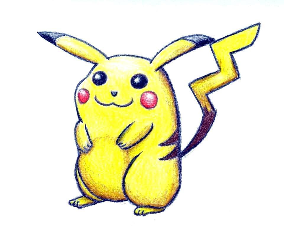961x815 Pikachu Drawing Author Step